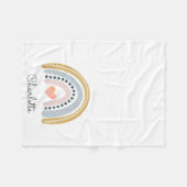 Boho Rainbow Waterverf Nursery Fleece Deken (Voorkant (Horizontaal))