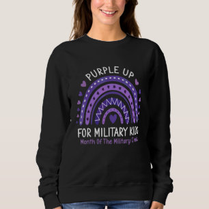 Boho Rainbow We Draag Paarse op voor militair kind Trui