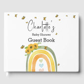 Boho Rainbow With Sunflowers Baby Shower Gastenboek (Voorkant)