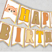 Boho Rainbow Woodland Fox Retro Gelukkige Verjaard Vlaggetjes