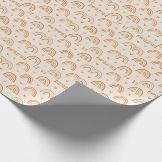 Boho Rainbow Wrapping Paper Cadeaupapier (Hoek)