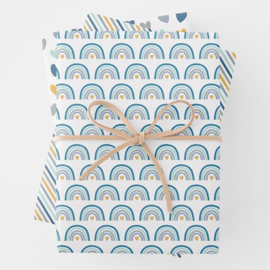 Boho Rainbow Wrapping Paper Sheets (In situ)