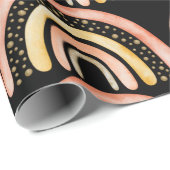 Boho Rainbow Zwart, Roze en Gele Meisjes Cadeaupapier (Rol Hoek)