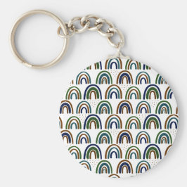 Boho Rainbows Blue Green en Brown Sleutelhanger