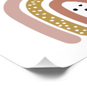 Boho Rainbows met hand getrokken genderneutraal Perfect Poster (Hoek)