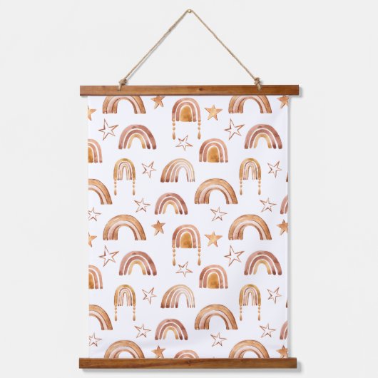 Boho Rainbows Nursery Hanging Tapestry Wall Art Hangend Wandkleed (Voorkant)