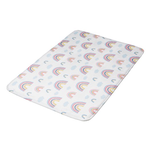 Boho Rainbows Pink Blue  Badmat (Gekanteld)
