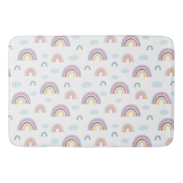Boho Rainbows Pink Blue  Badmat
