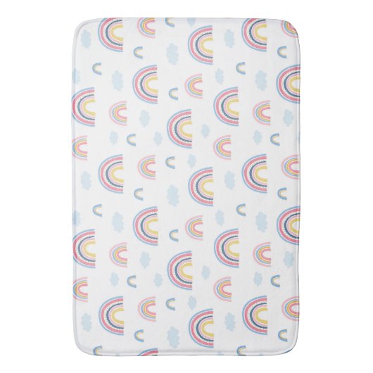 Boho Rainbows Pink Blue  Badmat (Voorkant Verticaal)