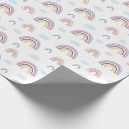 Boho Rainbows Pink Blue Cadeaupapier