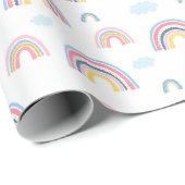 Boho Rainbows Pink Blue  Cadeaupapier (Rol Hoek)