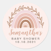 Boho Rainbows Stickers, Baby shower Stickers (Voorkant)