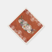 Boho Ranch Bloemen Trouwpapier Cocktail Servet (Hoek)