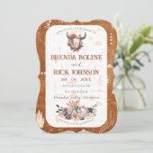 Boho Ranch bruiloft uitnodiging (Staand voorkant)