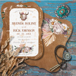 Boho Ranch bruiloft uitnodiging