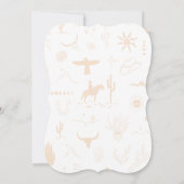 Boho Ranch Trouwen Turquoise Leder Save the Date Kaart (Achterkant)