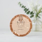 Boho Ranch Wild West Desert Tan Response RSVP-kaar Kaart (Staand voorkant)