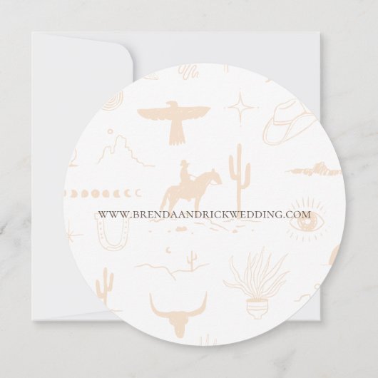 Boho Ranch Wild West Desert Tan Response RSVP-kaar Kaart (Achterkant)