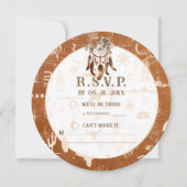 Boho Ranch Wild West Response RSVP-kaart Kaart (Voorkant)