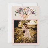 Boho Ranch Witte Lederen Foto Huwelijksuitnodiging Kaart (Achterkant)