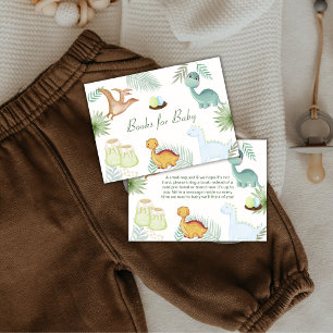 Boho Rawr Vulkan Dinosaur Boeken Voor Baby Shower Informatiekaartje