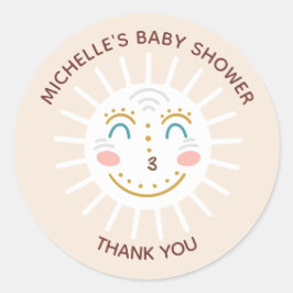 Boho Ray of Sunshine Bedankt Ronde Sticker