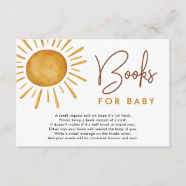 Boho Ray of Sunshine Boeken voor Baby Informatiekaartje