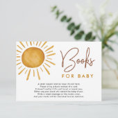 Boho Ray of Sunshine Boeken voor Baby Informatiekaartje (Staand voorkant)