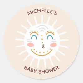 Boho Ray of Sunshine Ronde Sticker