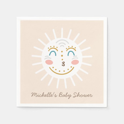 Boho Ray van de zon met tekst Servet (Voorkant)