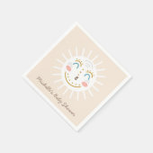 Boho Ray van de zon met tekst Servet (Hoek)