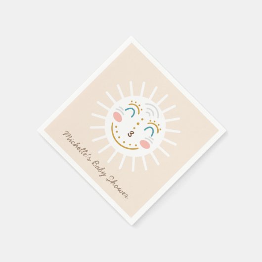 Boho Ray van de zon met tekst Servet (Hoek)