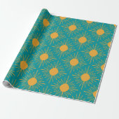 Boho Ray van Sun Turquoise Cadeaupapier (Uitgerold)