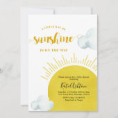 Boho Ray van Sunshine Baby shower Invitation Kaart (Voorkant)