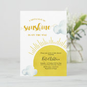 Boho Ray van Sunshine Baby shower Invitation Kaart (Staand voorkant)