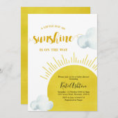 Boho Ray van Sunshine Baby shower Invitation Kaart (Voorkant / Achterkant)