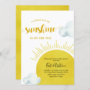 Boho Ray van Sunshine Baby shower Invitation Kaart