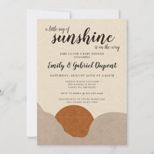 Boho Ray van Sunshine Baby shower Invitation Kaart