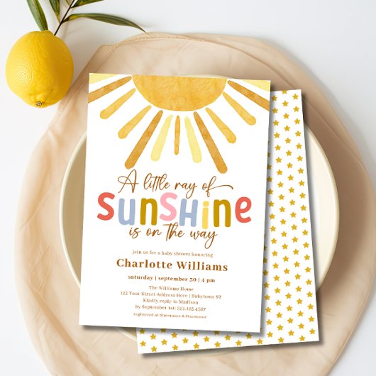 Boho Ray van Sunshine Baby shower Kaart