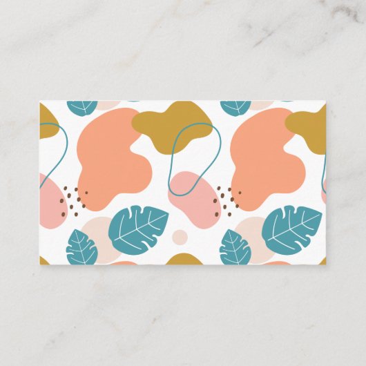 Boho Ray van Sunshine Elephant Muted Baby shower Informatiekaartje (Achterkant)