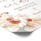 Boho Receptkaart Bord | Terracotta Pampagras Poster (Hoek)