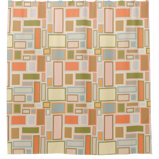 Boho Rechthoeken Douchegordijn (Voorkant)