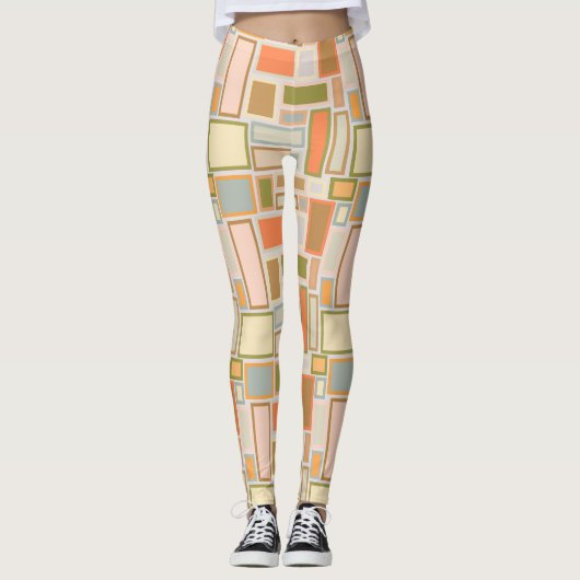 Boho Rechthoeken Leggings (Voorkant)