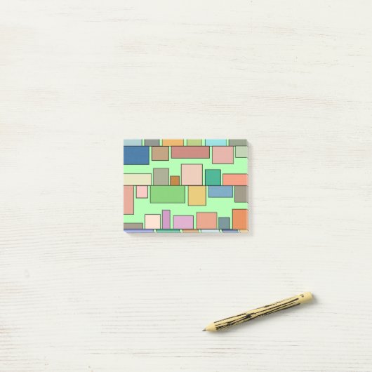 Boho Rechthoeken Post-it® Notes (Op bureau)