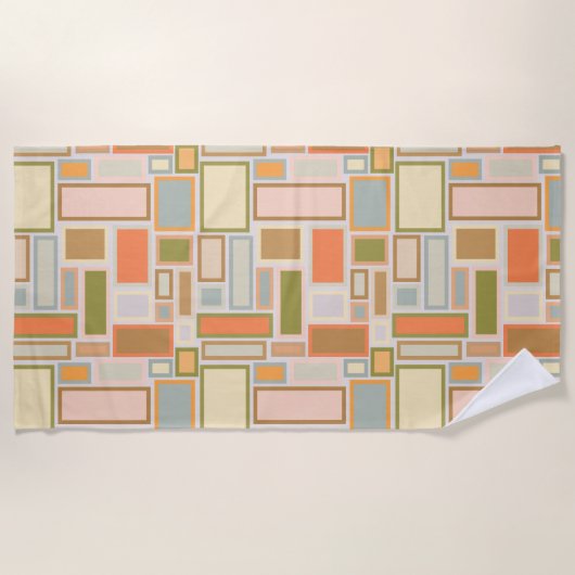 Boho Rechthoeken Strandlaken (Voorkant)