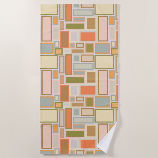 Boho Rechthoeken Strandlaken (Voorkant)