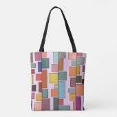 Boho Rechthoeken Tote Bag (Achterkant)