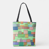 Boho Rechthoeken Tote Bag (Achterkant)