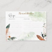 Boho Recipe Card voor Vrijgezellenfeest Informatiekaartje (Voorkant)