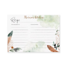 Boho Recipe Card voor Vrijgezellenfeest